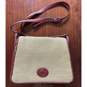 Etienne Aigner‎ Crossbody Straw Genuine Leather Vintage Bag